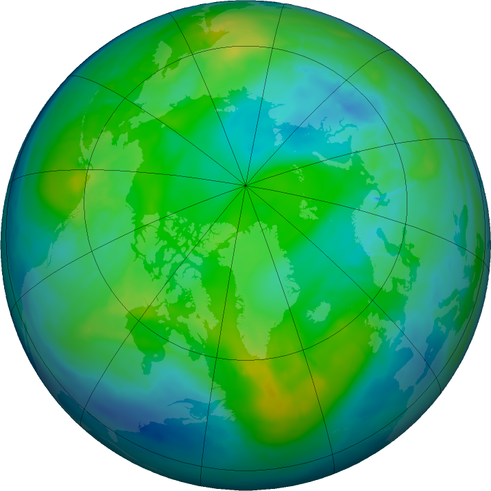 Arctic ozone map for 06 November 2015